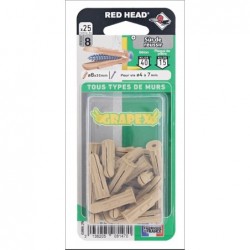 CHEVILLE GRAPEX Ø 8X32 MM 25 PCS /BLISTER