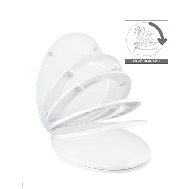 ABATTANT BLANC THERMODUR DECLIPSABLE