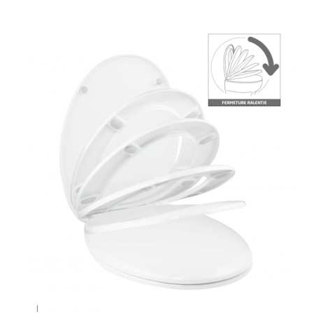 ABATTANT BLANC THERMODUR DECLIPSABLE
