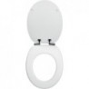 ABATTANT CASUAL LINE BLANC CHARNIERES INOX
