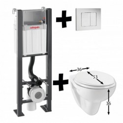 WC SUSPENDU BATI SMART ROCK PACK COMPLET