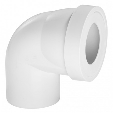 PIPE COURTE COUDEE MALE Ø100 MM A COLLER + JOINT