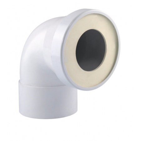 PIPE WC COUDEE FEMELLE Ø100 MM A COLLER + JOINT
