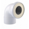 PIPE WC COUDEE FEMELLE Ø100 MM A COLLER + JOINT