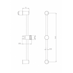 BARRE DE DOUCHE MAHA CHROME