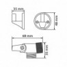 SUPPORT DOUCHETTE MURAL CHROME MF 1/2-(15/21)