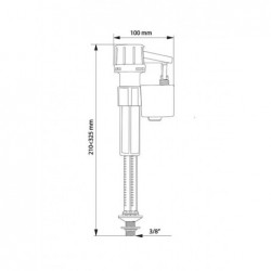 ROBINET FLOTTEUR ALIMENTATION BASSE M3/8 (12/17)