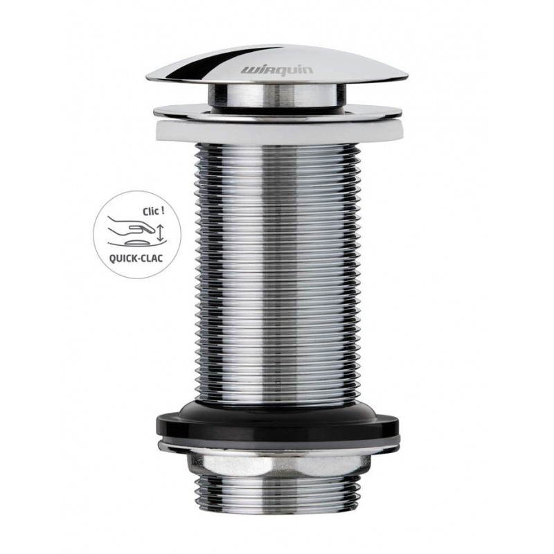 BONDE LAVABO 100MM QUICK-CLAC SANS TROP PLEIN