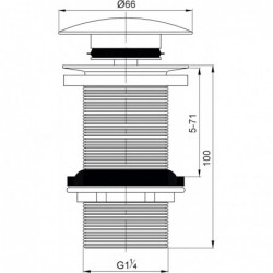 BONDE LAVABO 100MM QUICK-CLAC SANS TROP PLEIN