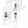 BONDE LAVABO CLAPET ROTATIF