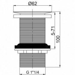 BONDE LAVABO CLAPET ROTATIF