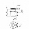 BONDE COUDE RECEVEUR DE DOUCHE Ø 60MM
