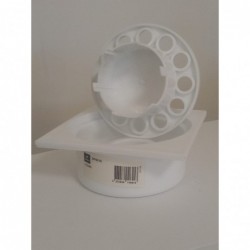 BONDE SOL BLANCHE 15X15CM SORTIE VERTICALE Ø 50MM