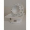BONDE SOL BLANCHE 15X15CM SORTIE VERTICALE Ø 50MM