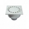 BONDE SOL BLANCHE 20X20CM SORTIE VERTICALE Ø 80MM