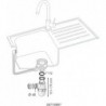 SIPHON EVIER REGLABLE A VISSER 1"1/2 Ø 40MM