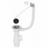 VIDAGE EVIER 1CUVE INOX Ø40MM+BOUCHON+TROP PLEIN