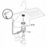 VIDAGE EVIER 1CUVE INOX Ø40MM+BOUCHON+TROP PLEIN