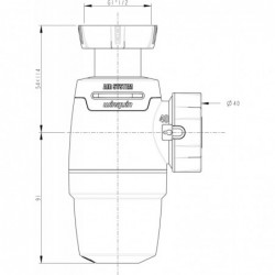 SIPHON NEO AIR EVIER Ø 40MM ZERO FUITE