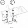 VIDAGE EXTRA PLAT POUR EVIER 2 BACS Ø 90MM