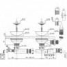 VIDAGE EXTRA PLAT POUR EVIER 2 BACS Ø 90MM