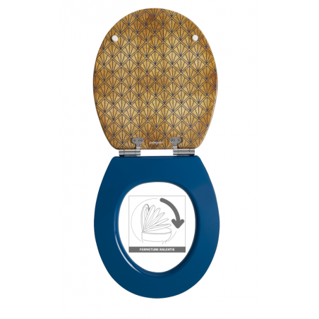 ABATTANT TRENDY LINE ART DECO BLEU