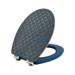 ABATTANT TRENDY LINE ART DECO BLEU