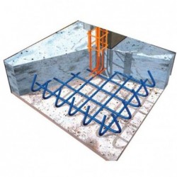 ARMATURE SEMELLE ISOLEE Ø 8- MAILLES 15X15 CM.