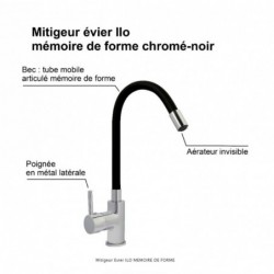 MITIGEUR EVIER ILO MEMOIRE DE FORME LIVRÉ COMPLET