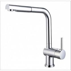 MITIGEUR EVIER CARRE CHROME + DOUCHETTE 1 JET