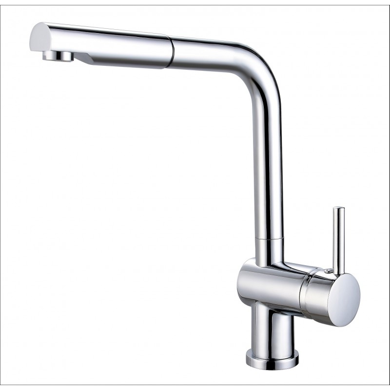 MITIGEUR EVIER CARRE CHROME + DOUCHETTE 1 JET