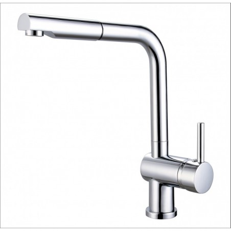 MITIGEUR EVIER CARRE CHROME + DOUCHETTE 1 JET