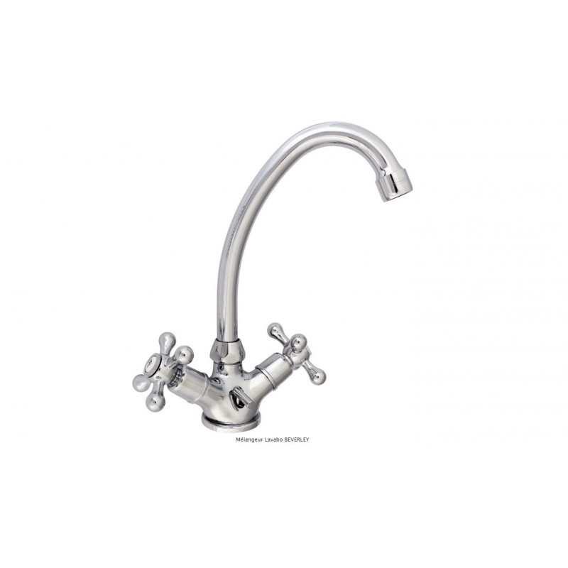 MELANGEUR LAVABO BEVERLEY CHROME LIVRÉ COMPLET