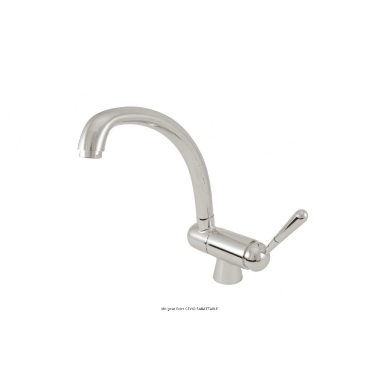MITIGEUR EVIER BEC RABATABLE CEVIO CHROME COMPLET