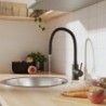 MITIGEUR EVIER ILO NOIR MEMOIRE DE FORME COMPLET