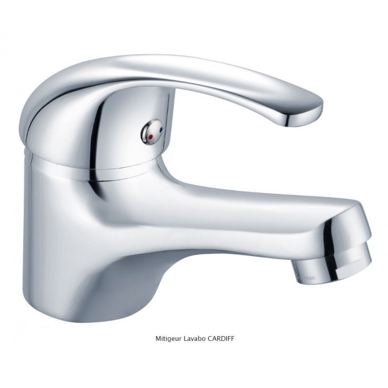 MITIGEUR LAVABO CARDIFF CHROME LIVRÉ COMPLET