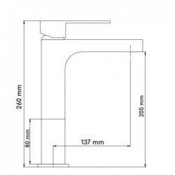 MITIGEUR LAVABO ADAMAN CHROME LIVRÉ COMPLET