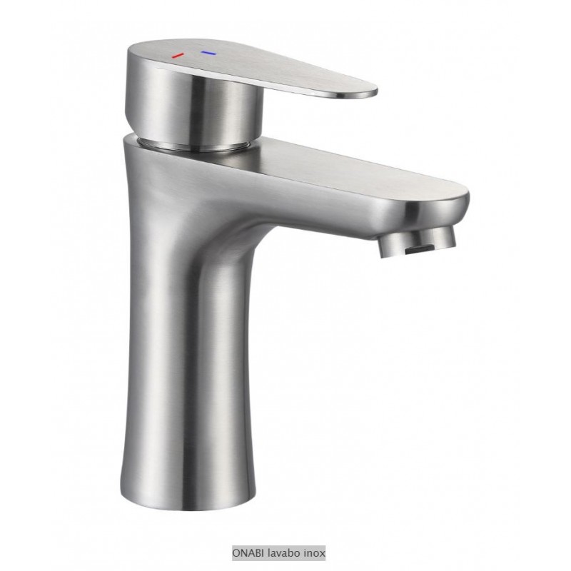MITIGEUR LAVABO ONABI INOX LIVRÉ COMPLET