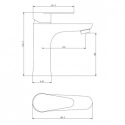 MITIGEUR LAVABO ONABI INOX LIVRÉ COMPLET