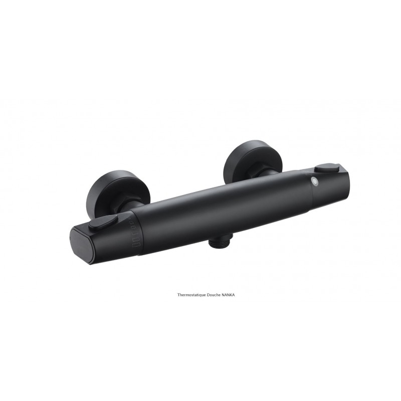 MITIGEUR DOUCHE THERMOSTATIQUE NANKA NOIR COMPLET