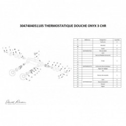 MITIGEUR DOUCHE THERMOSTATIQUE ONYX 3 COMPLET