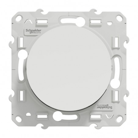 BOUTON POUSSOIR BLANC 10A  A ENCASTRER