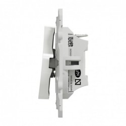 BOUTON POUSSOIR BLANC 10A  A ENCASTRER