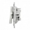 BOUTON POUSSOIR BLANC 10A  A ENCASTRER