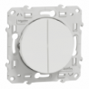 DOUBLE BOUTON POUSSOIR BLANC A ENCASTRER