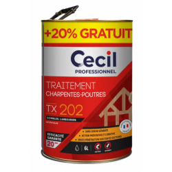 TRAITEMENT CHARPENTES TX202 5L+20%   6 LITRES