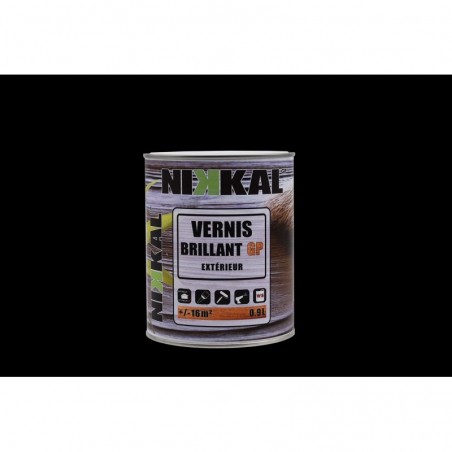 VERNIS BOIS INCOLORE BRILLANT - 0.9L   14 à 16M²