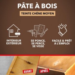 REBOUCHE IMPERFECTIONS BOIS CHÊNE FONCÉ 80GR