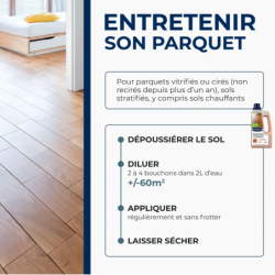 ENTRETIEN BRILLANT 2 EN 1 PARQUETS + STRATIFIÉS