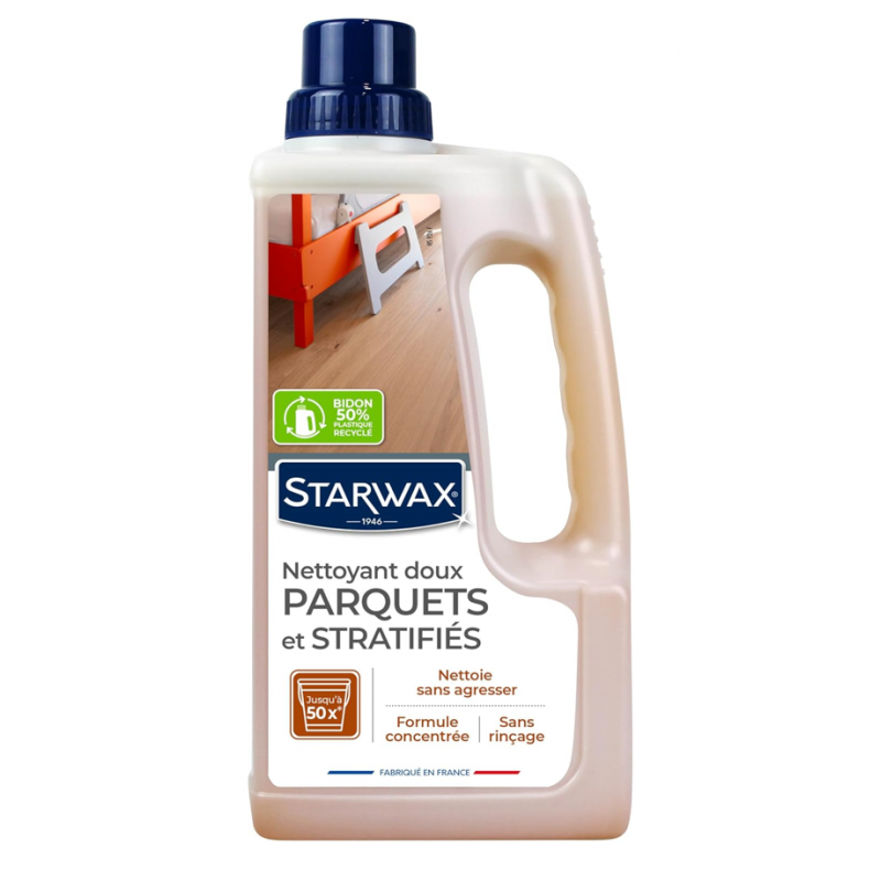 NETTOYANT DOUX PARQUETS & STRATIFIÉS 1L  ± 2500M²